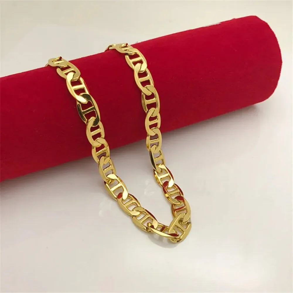 Beautiful 20" Mariner Link Necklace, 6mm Wide, Yellow Gold 🥇 - Picture 6 of 7